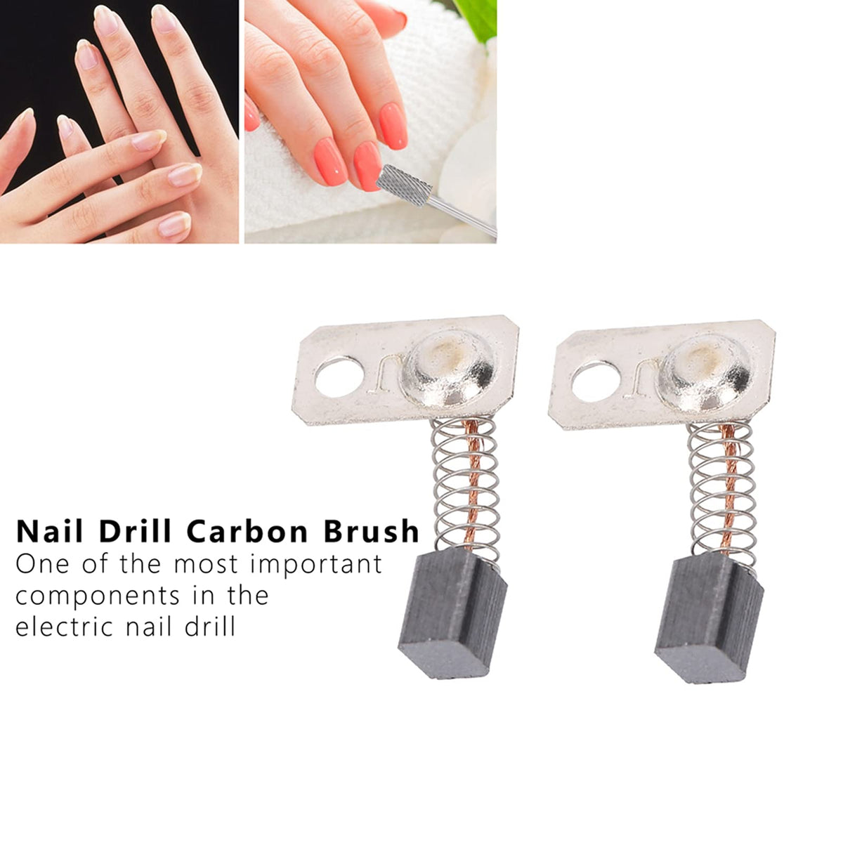 Buachois Nail Drill Carbon Brush,Nail Handpiece Accessory Important Component Replacement Brush for Electric Manicure Machine Professional Manicurist