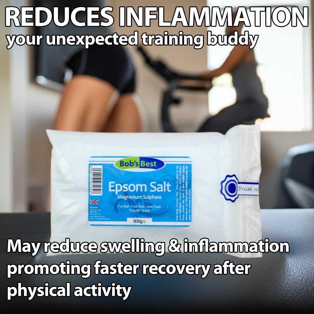 Bob's Best Pure Epsom Salts 500 Grams for Bath or Foot Soak - BP Grade Magnesium Sulphate Supports Muscle Recovery, Reduces Stress & Promotes Relaxation