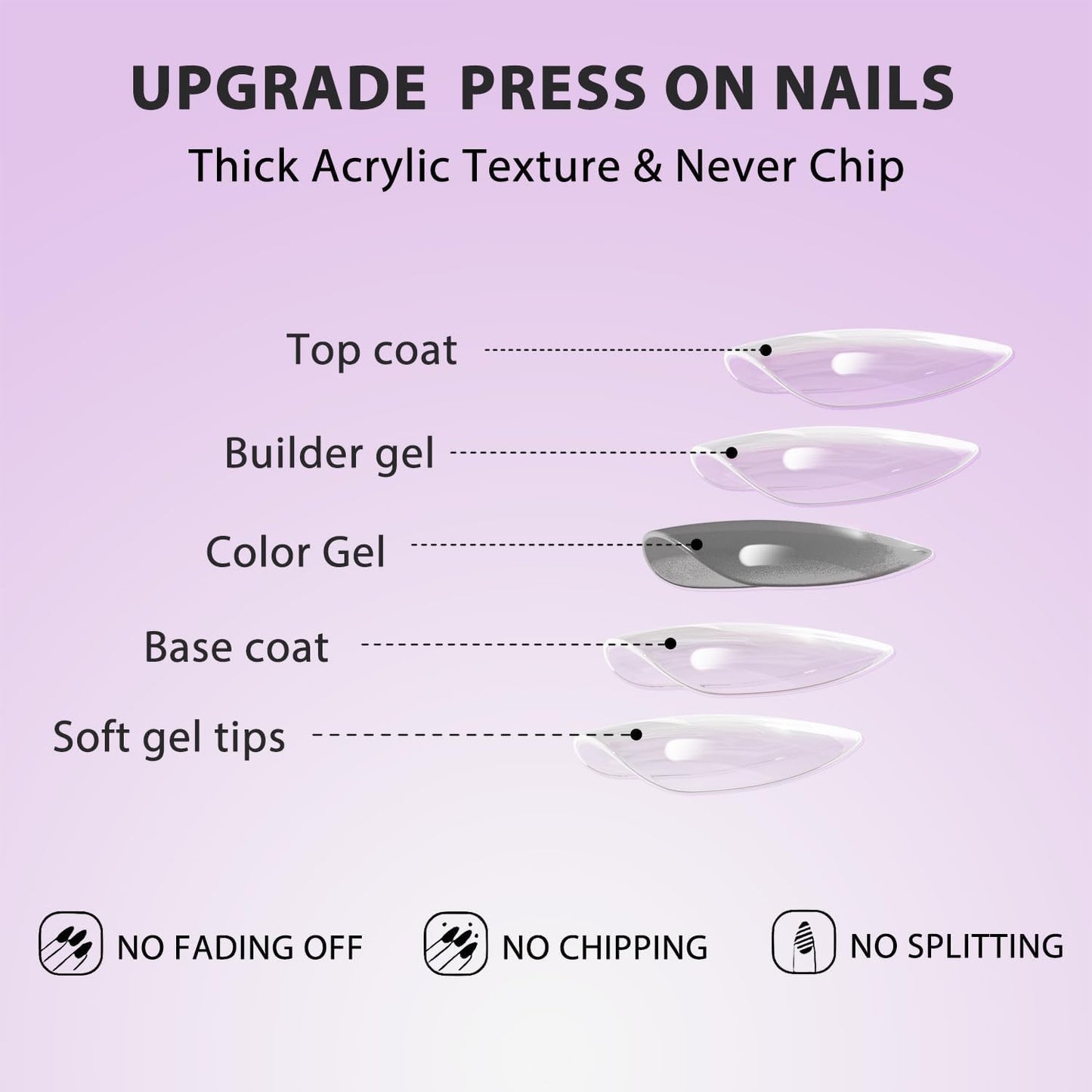 SXVME Hot Pink Press on Nails Short Almond Shaped, 30 Pcs Thick Short False Nails Press ons Natural Acrylic Fake Nails Custom Solid Color Medium Press-ons Natural Fit For Women Daily Wear