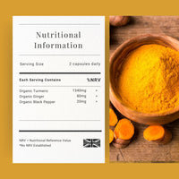INNOPURE Organic Turmeric with Black Pepper & Ginger (No Fillers or Binders) Pure-Fill Supplement, High Strength - Soil Association and Vegan Certified, UK Made - 120 Capsules