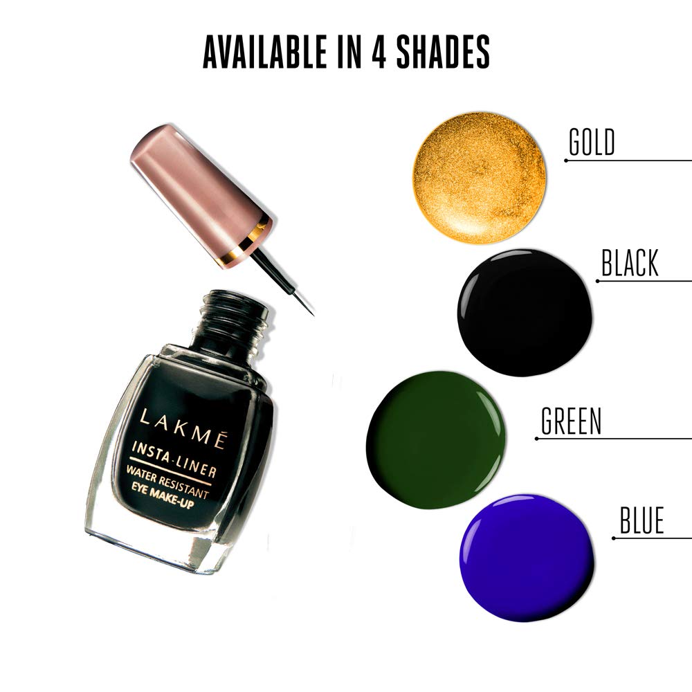 Lakme Insta Eye Liner, Blue, 9 ml - Water Resistant Eyeliner - India