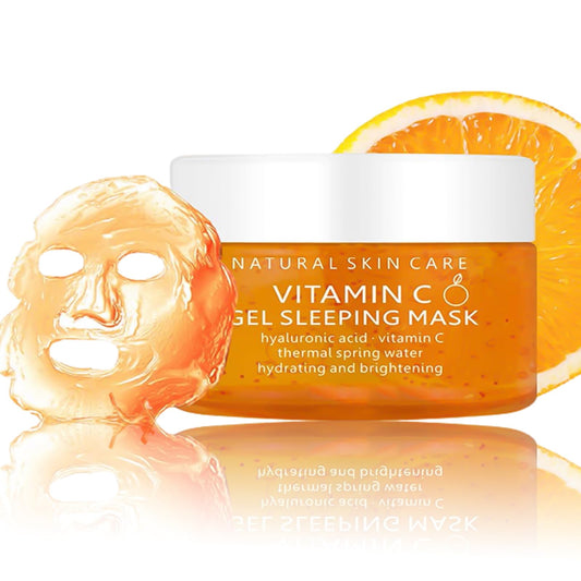 Vitamin C Sleep Overnight Face Mask, Hyaluronic Acid Moisturising Sleeping Mask For Shrink Pore, Hydrating & Brightening Gel Face Mask, Korean Face Mask, Vitamin C Anti Aging Face Cream