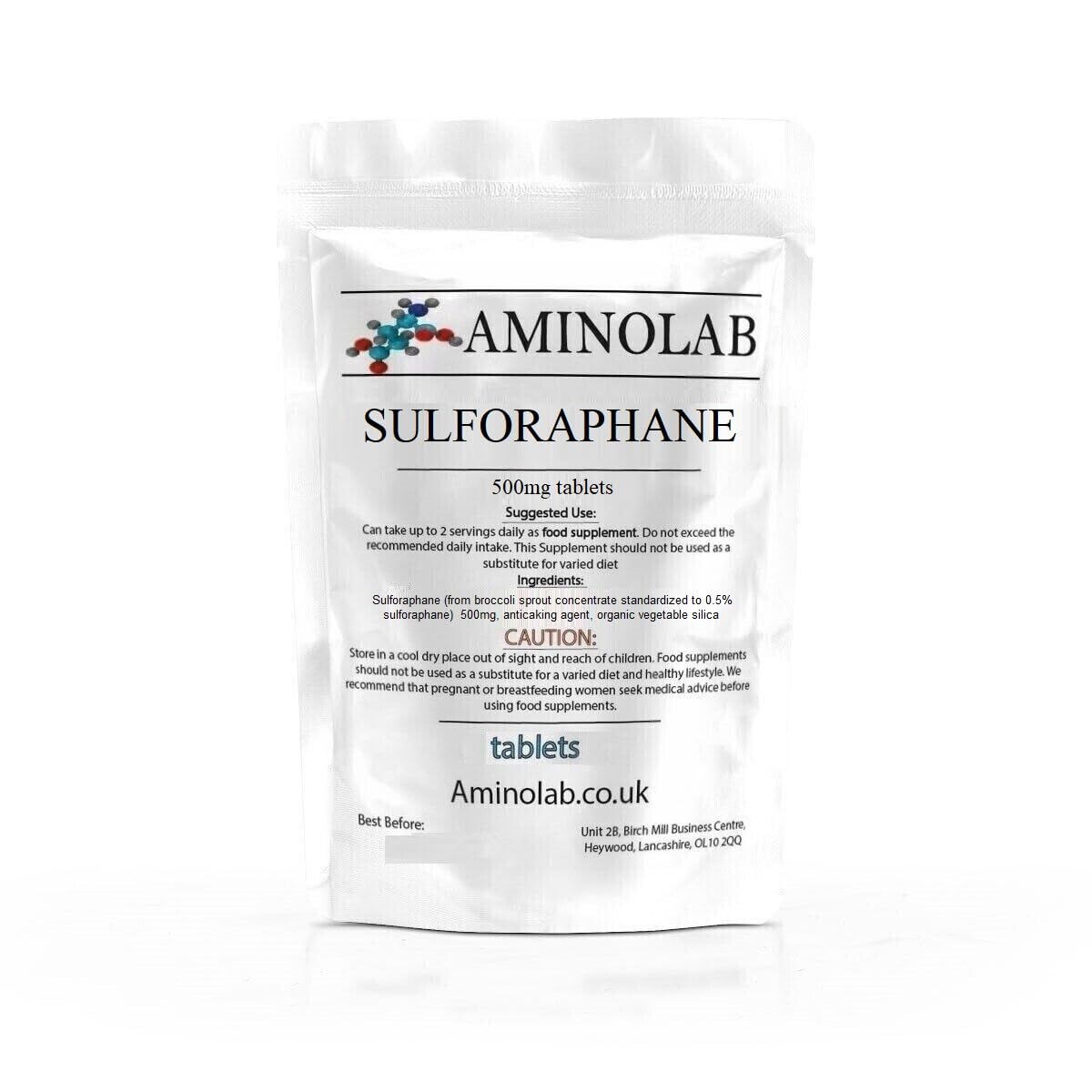 ECO-VITS Aminolab - Sulforaphane 500mg 365 Tablets