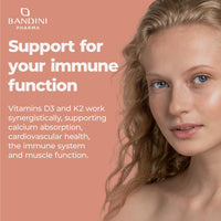 BANDINI Bandini® Vitamin D 2000 IU 200 Tablets (6 Month Supply) - High Dosage - 50 mcg of Cholecalciferol - Immune defenses, Bone, Tooth and Muscle Health - Calcium Metabolism - Pure Vitamin D3