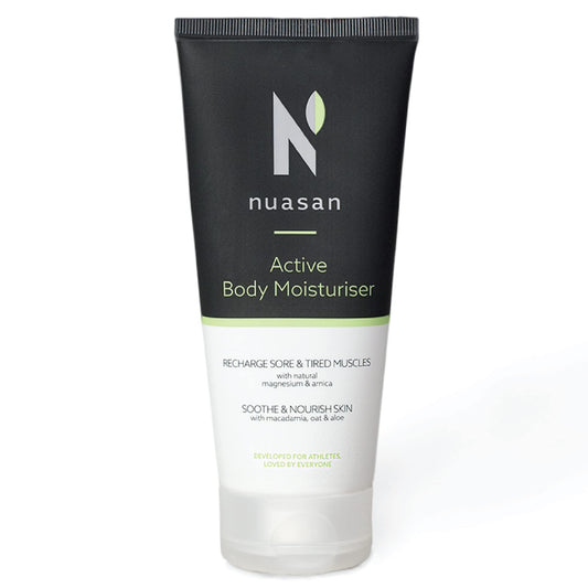 NUASAN Nuasan Active Body Moisturiser - Hydrating Cream with Magnesium and Arnica - Helps with Tired Muscles and Sore Joints, Workout Recovery - Intense Hydration, Natural Ingredients, Vegan Skin Care