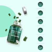 WeightWorld Super Green Gummies | 90 Vegan Multivitamin Gummies | Blend of 8 Botanicals | with Vitamin B12, B3, B6, B5 & Folic Acid | Added 1.5mg Zinc | Gluten-Free Greens Supplement