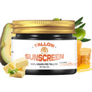 TBeautfave Beef Tallow Sunscreen SPF 30 - Beef Tallow for Skin - 100% Organic Grass-Fed Beef Tallow Sunscreen for Face & Body - SPF 30 Face Moisturiser, Hydrating, Sweat & Water Resistant (Pack of 2)