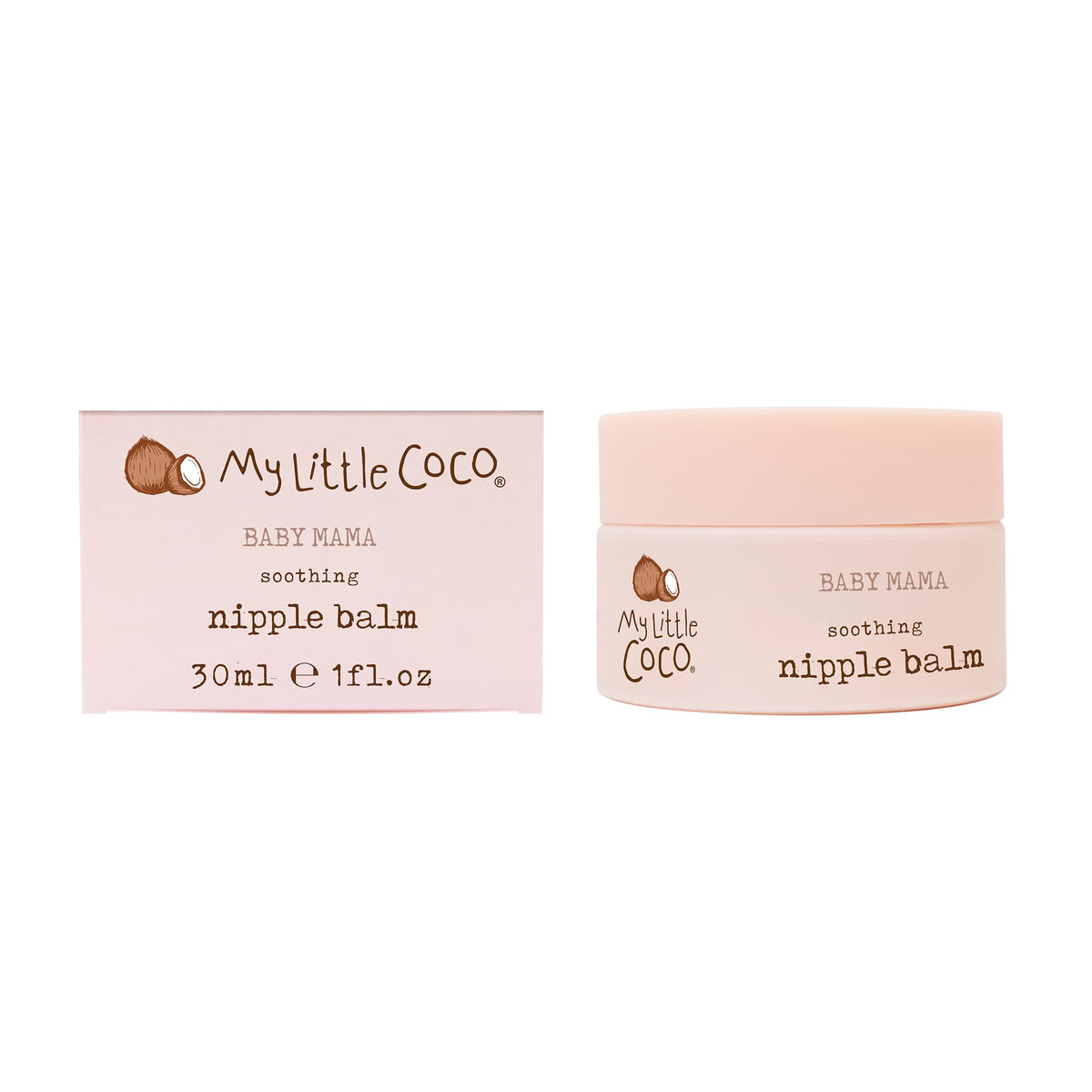 My Little Coco BABY MAMA Soothing Nipple Balm 30ml – Lanolin-Free, Organic Coconut Oil & Shea Butter for Hydration & Relief – Paediatrician Approved, Dermatologist Tested, Cruelty-Free