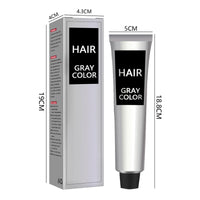 GNAUMORE Silver Gray Hair Dye,Silver Gray Natural Hair Dye Cream,Fashion Permanent Color Cream,Silver Gray Natural Hair Color Cream,Unisex Silver Hair Dye,Grey Permanent Hair Dye, with Two Hair Dye Kits