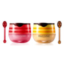 GEEWHILE Lip Sleeping Mask Lip Mask Skincare Lip Balm Set,2 Pcs Honey+Strawberry Bee Balm Moisturizing Lip Mask for Day&Night Lip Care,Repair,Prevent Dry Crack,Lip Line Reducing,Clearing Dead Skin