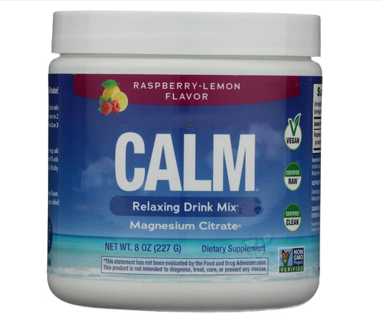 Generic Calm Magnesium Drink Mix Raspberry Lemon Flavor, Vegan 227g