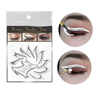 Kagodri Eye Makeup Template Stickers, 24pcs Template Eye Makeup Tools, Nine-tailed Fox Eyeshadow Eyeliner Makeup Tools