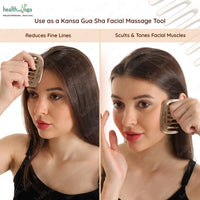 HEALTHANDYOGA HealthAndYoga Kansa Comb - Ayurvedic Healing Bronze Metal Hair Care Accessory - Detox Head Massage - Smoothens, Clears Dandruff, Tones Scalp, Revitalises Roots,Boosts Regrowth, Relaxes