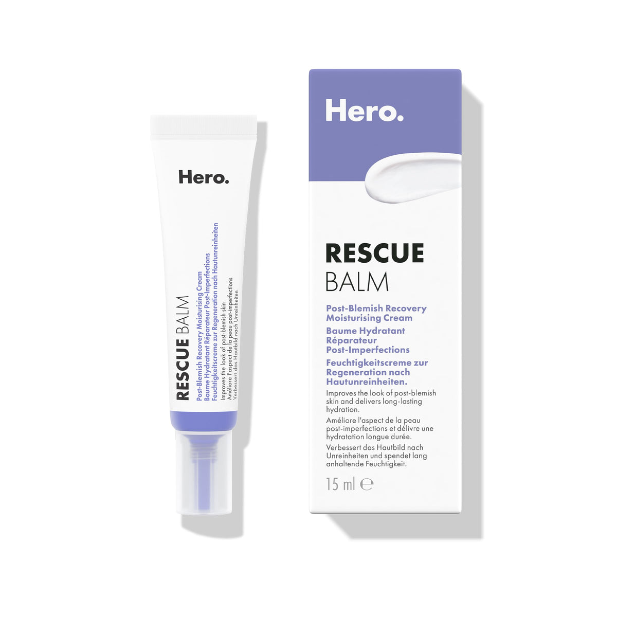 HERO COSMETICS Hero Rescue Balm Hydrating Moisturiser for Acne Prone Skin 15ml