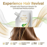 VITAMINS hair cosmetics VITAMINS Hair Cosmetics Keratin Hair Mask for Damaged Hair - Protein Keratin Treatment Deep Conditioner for Dry Locks - Collagen Biotin & Castor Oil Repair Dryness & Enhance Shine - 100 ML