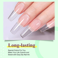 Honey Joy 28g/Box Fine Dipping Powder French Manicure Foundation Colors Pink and White Dip Powder Nails,No UV Led Cure,1oz per box,Clear…