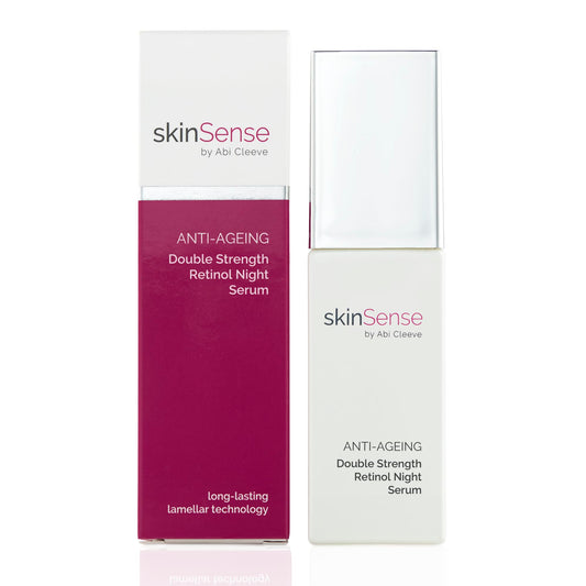 SkinSense Anti-Ageing 0.6% Double Strength Retinol Serum 30ml, Night Time Serum for Face, Retinol Cream High Strength for Face, Retinol Face Cream Women