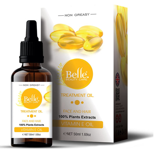 Vitamin E Oil Non Greasy Face Oil Treatment Dark Spots Face And Hair Oil Normal to Dry Skin Vitamin E Oil 50mL1.69oz By BELLE