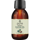 Pure World Natural Castor Oil 100ml. Cold & Freshly Pressed 100% Pure and Undiluted Hexane Free for Eyebrows, Nails, Beard, Hair, Eyelash Growth Cruelty Free Food Grade