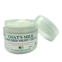 Goats Milk Enriched Night Cream 50g by Elegance Natural Skin Care for Sensitive Skin Rosacea Dermatitis Psoriasis Eczema Dry Skin Multi Award Winning.