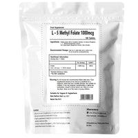 UKHealthHouse Methyl Folate 1000mcg - Tablets as L-5-MTHF Supplement 5-methyltetrahydrofolate – Highly biologically Active Form of Folic Acid/Vitamin B9 - Vegan UK (180 tabs)