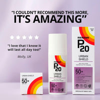 RIEMANN P20 Urban Shield SPF50+ FACE 50g UV Protection Cream, Anti-Pollution, Up To 10 Hours Protection, High Performance UVA-PF Protection Securing Skin Against Future Damage