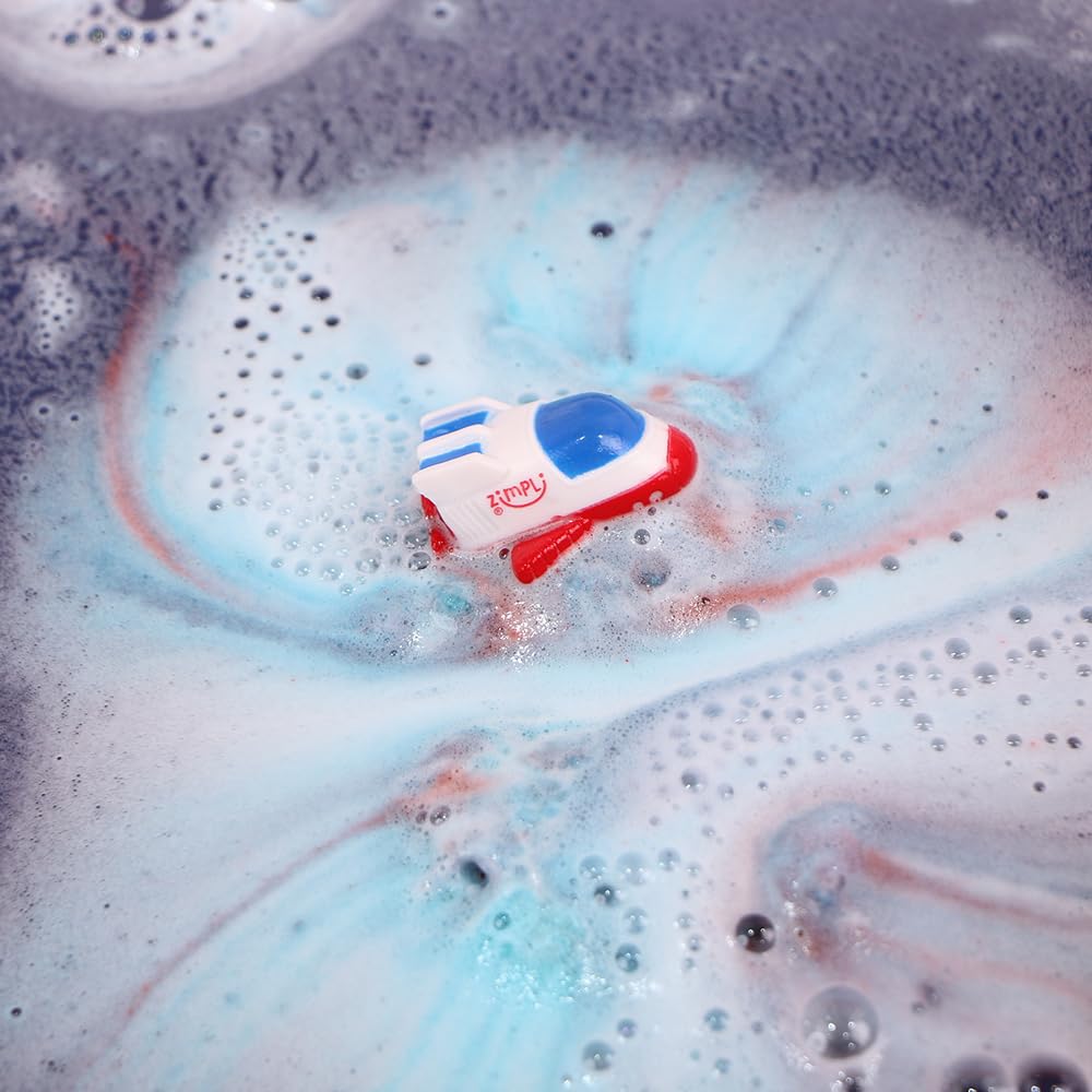 ZIMPLI - Large Alien Surprise Bath Bomb, 1 of 6 Surprise Alien Toys to Collect, One per Baff Bomb, Party Bag Favours, Fillers, Rewards, Stocking Filler Toy for Boys Girls 4 5 6 7 8 9