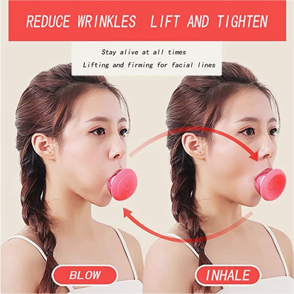 SURORAIN Face Exerciser, Jaw Exerciser, V-Shape Facial Yoga for Skin Face Lifting Tighten Firm, Double Chin Breathing Exercise Device Jaw Face Slimming Tool for Women and Men