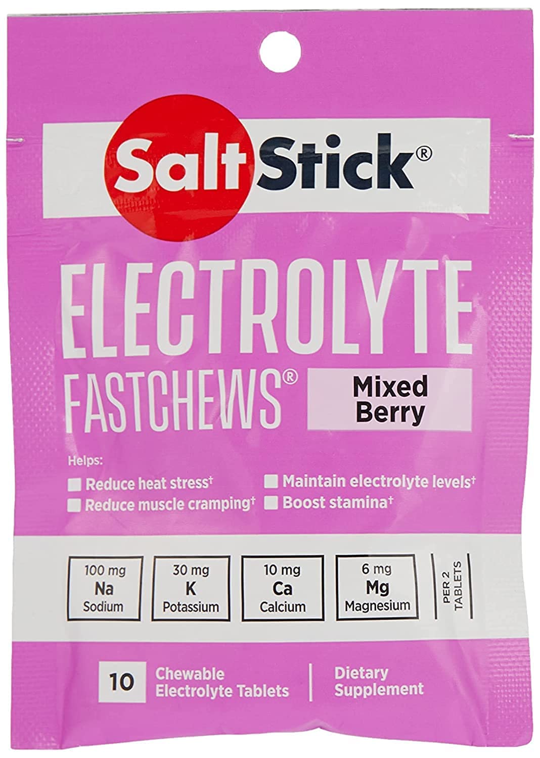 SaltStick Saltstick Fastchews Electrolyte Replacement - Pack of 10 Chews (Mixed Berry)