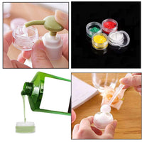 Desenda 20PCS 5ml Clear Sample Pots Empty Small Travel Containers Leak Proof Refillable Cosmetic Jars Makeup Sample Containers with Lid, Storage Pot for Lip Balm Scrub DIY Cosmetic