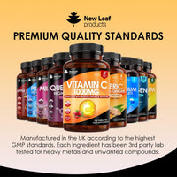 Vitamin C Tablets 1000mg - Premium Vitamin C Supplements - Enriched With Bioflavonoids & Rosehip Vegan & Vegetarian Vitamin C Tablets High Strength Ascorbic Acid Vit C for Normal Immune System UK Made