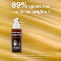 facetheory All-in-One Anti Aging Serum & Moisturizer - Facetheory Retinal Supreme MultiCream 0.1% (Unscented) - Brightening, Firming & Plumping Overnight Treatment - Vegan & Cruelty Free (50ml)