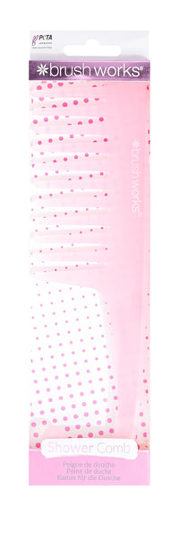 Invogue Brushworks Shower Comb Pink