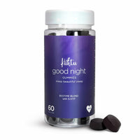 Kiihtu 5HTP Good Night Sleep Gummies - 60 Count | 1 Month Supply Chewable Griffonia Extract, Chamomile & Lemon Balm Bedtime Gummies | Calm Sleep Support | Natural & Vegan | Berry Flavour