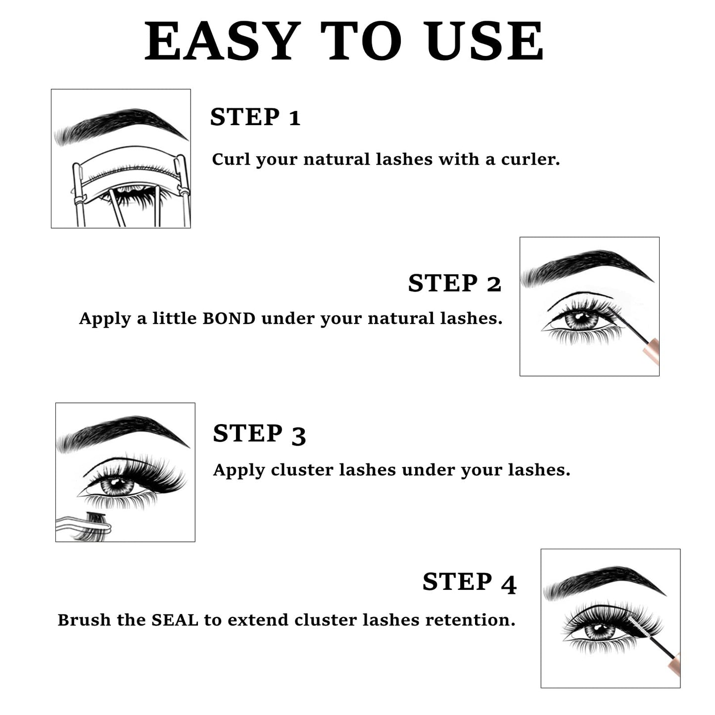 ocean pearl Cluster Lashes 144 Clusters Individual Lashes DIY Lash Extensions 10-16mm Length Reusable Soft Natural False Eyelashes Super Thin Band Wide Stem Eyelash Extensions for Makeup at Home - OP01