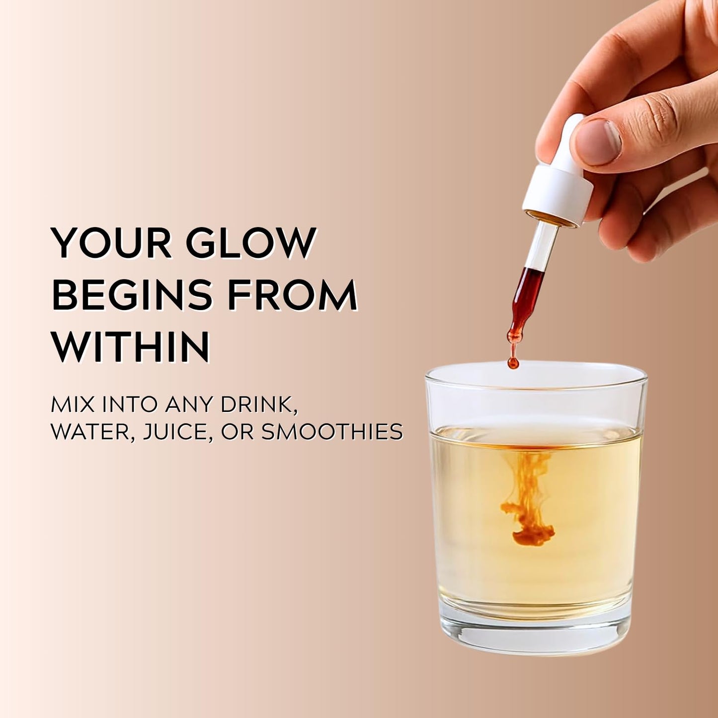 TBeautfave Sunless Tanning Drops to Drink, Oral Tanning Drops Drink, Drinkable TanningDrops, Gradual Bronzing Tan Drop, without Sun Exposure, Easy to Blend, Improve Skin Moisture & Elasticity, 60ML