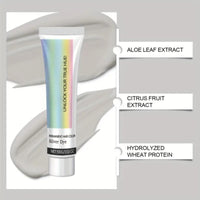 2 In 1 Natural Essence Extract Silver Hair Dye,Metallic Silver Gray Hair Dye,Silv/er Gray Natural Ha/ir Dye Cream,Perment Hair Color Silv/er Dye,Grey Semi-Permanent Hair Colour,Sil/ver Grey Colour