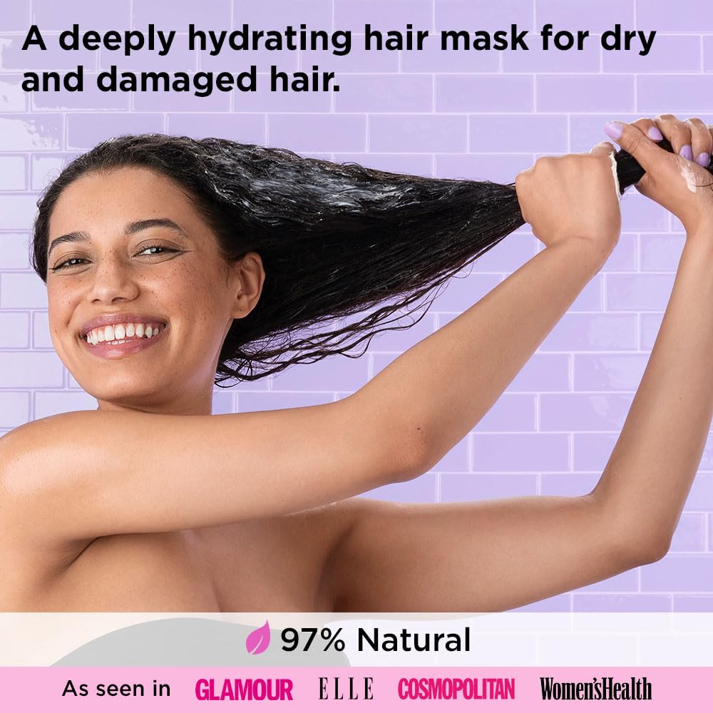 Noughty 97% Natural To The Rescue Treatment Mask, Hydrating Hair Mask for Dry, Frizzy and Damaged Hair, Sulphate Free Vegan Haircare, with Sweet Almond and Black Oats 300ml