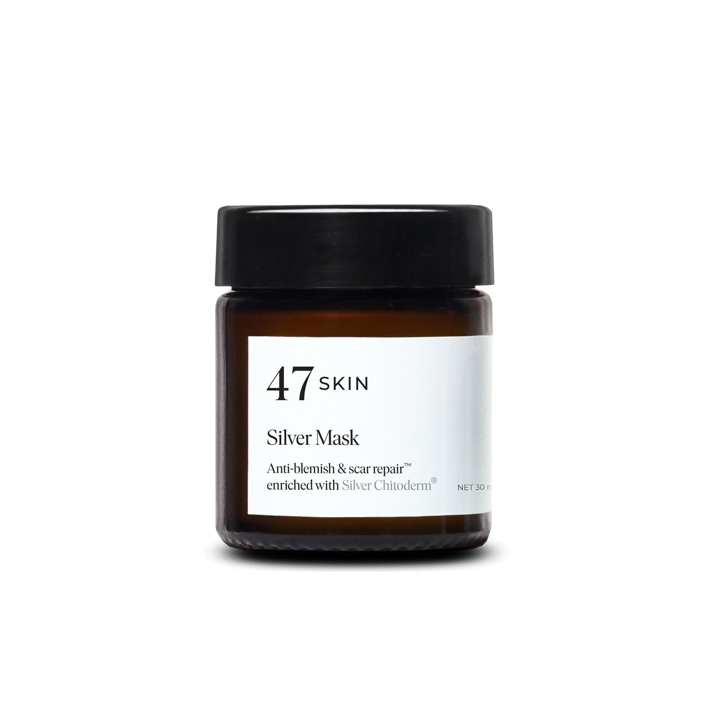 47 Skin Anti-blemish & scar repair Silver Mask enriched with Silver Chitoderm for All Skin Types, Clear Skin Mask, 60ml
