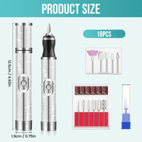 Leikedun Electric Nail File for Thick Toe Nails, 4 Speeds Nail Grinder for Thick Toenails Set for Various Nails and Shapes