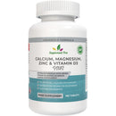 Supplement Tree Calcium Magnesium Zinc and Vitamin D Plus Vitamin K2 MK-7 Supplement - 180 Vegan Tablets - High Strength Calcium Tablets Complex with Vitamin K2 Copper Manganese Selenium & Boron - UK Made