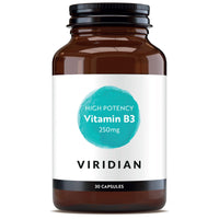 Viridian - High Potency Vitamin B3, 250mg - 30 Caps | Reduce Tiredness & Fatigue | Skin & Nervous System Support | Nicotinamide & Nicotinic Acid | Vegan Friendly | Nutritionist Formulated