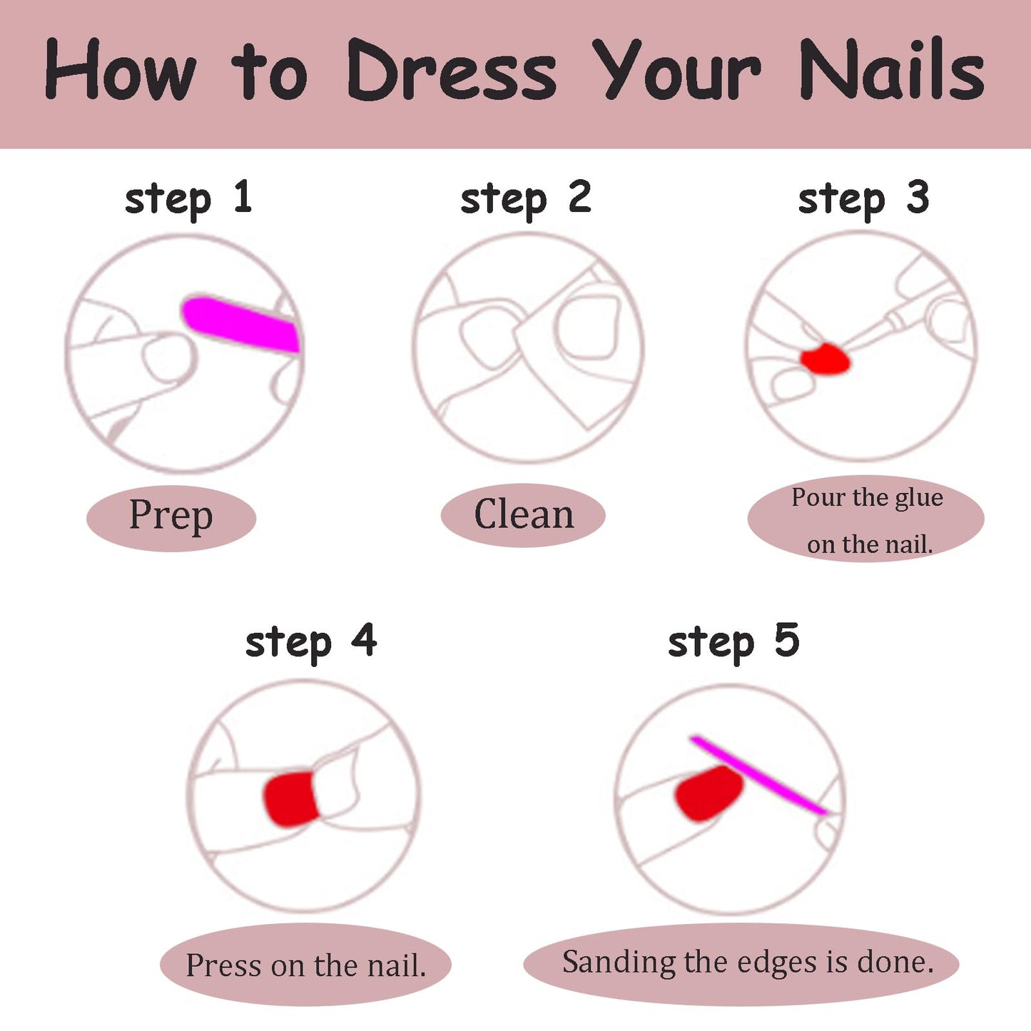 HERBINSOLS Gradient White Pink Ombre False Nails - 24Pcs Press on Nails Medium Almond - Full Cover French Almond Fake Nails with Glue - Glossy Acrylic Stick on Nail for Women Girls Nail Art DIY