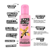 Crazy Color Vibrant Anarchy UV Semi-Permanent Duo Hair Dye. Highly Pigmented Orange UV Conditioning & Oil Nourishing Vegan Formula | No Bleach or Ammonia | 200ml