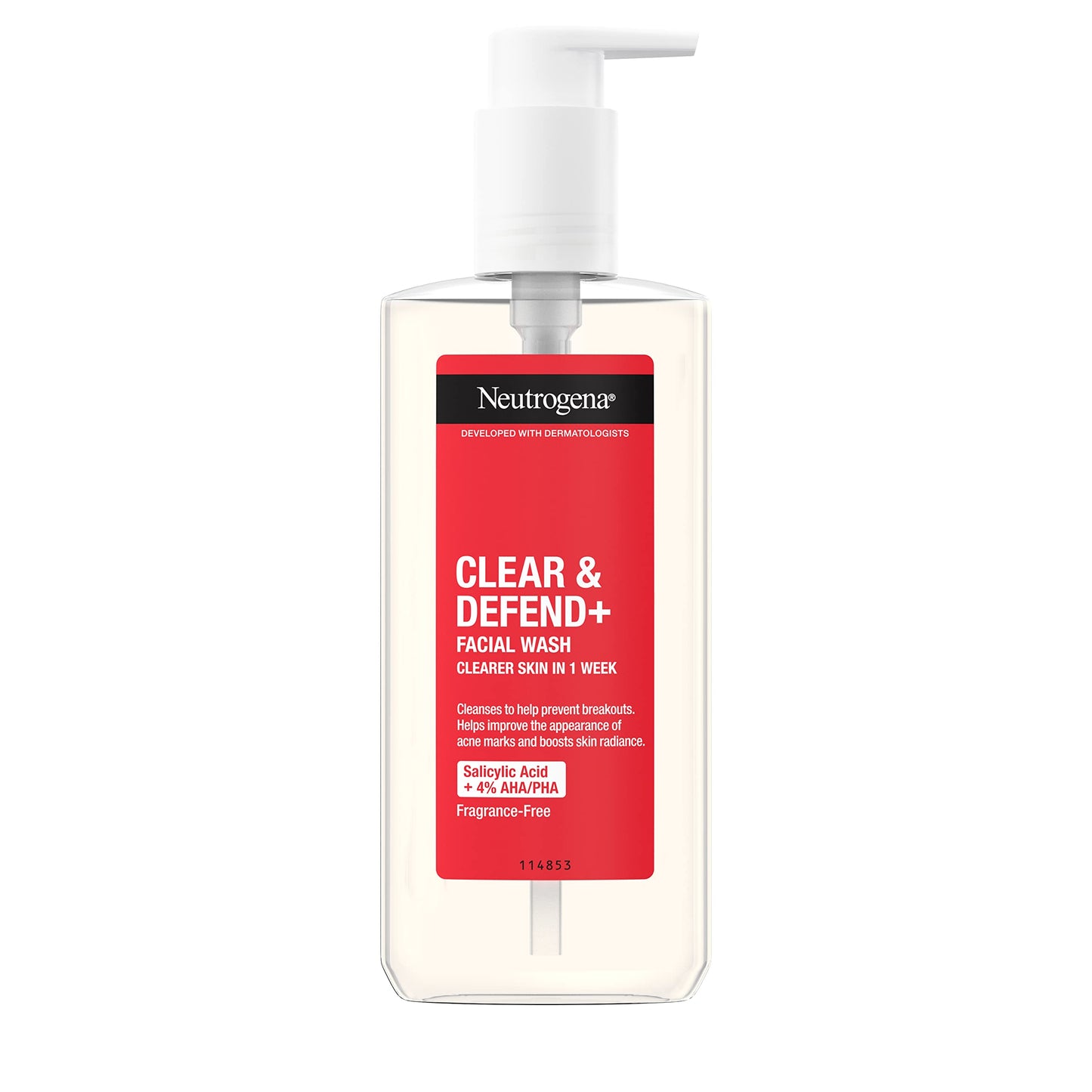 Neutrogena Face Wash, Clear and Defend plus Wash, 200 ml (Pack of 1)