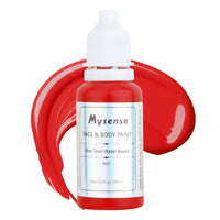 Mysense Red Face Body Paint,Water Based Washable Face Paint,Non-toxic Cream Body Paint for Adults,Halloween Costume SFX Clown Millie Helluva Boss Cosplay Devil Makeup,0.6OZ (18ml)