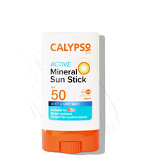 Calypso Mineral Sun Stick, SPF50 Sun Protection with Zinc Oxide for Wet and Dry Skin, Hypoallergenic, PABA free, 15g