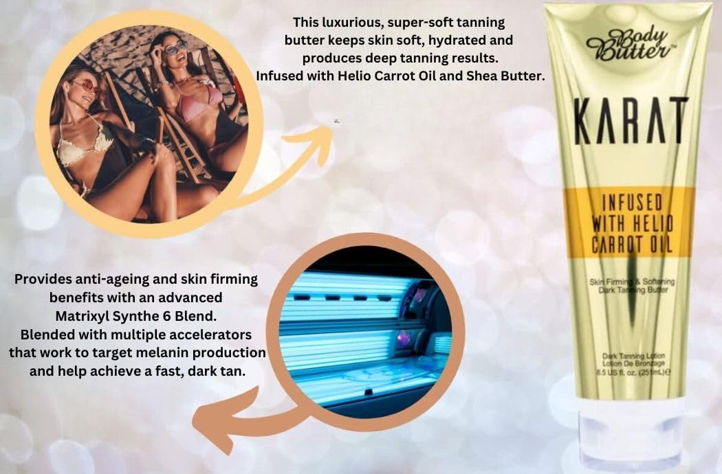 FMHOME Body Butter Karat Accelerator 250ml -Infused With Helio Carrot Oil - Natural Glow, Hydration & Skin Nourishment | Moisturizing Cream for Radiant Skin | Shea Butter, Vitamin E, and Essential Oils