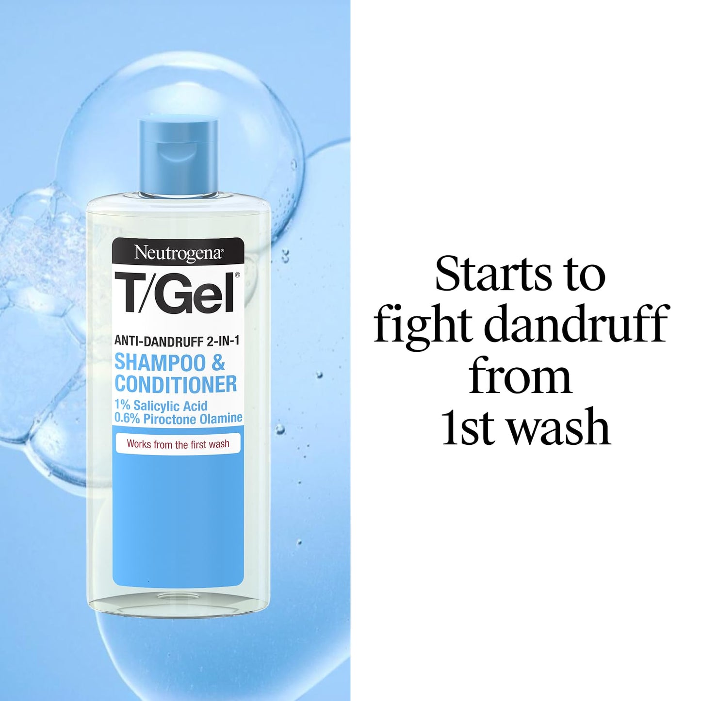 Neutrogena T/Gel 2 in 1 Anti-Dandruff Shampoo and Conditioner, 8.45 fl oz (250ml)