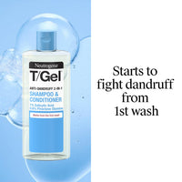 Neutrogena T/Gel 2 in 1 Anti-Dandruff Shampoo and Conditioner (1x 250ml), Shampoo and Conditioner to Help Fight Dandruff From First Wash, Haircare for Soft, Shiny Healthy-Looking Hair and Scalp